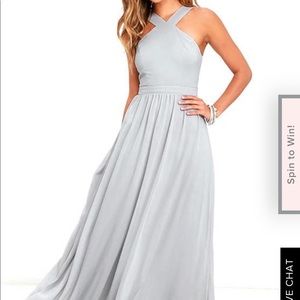AIR OF ROMANCE GREY MAXI DRESS